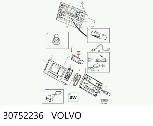 Дисплей многофункциональный 30752236 Volvo