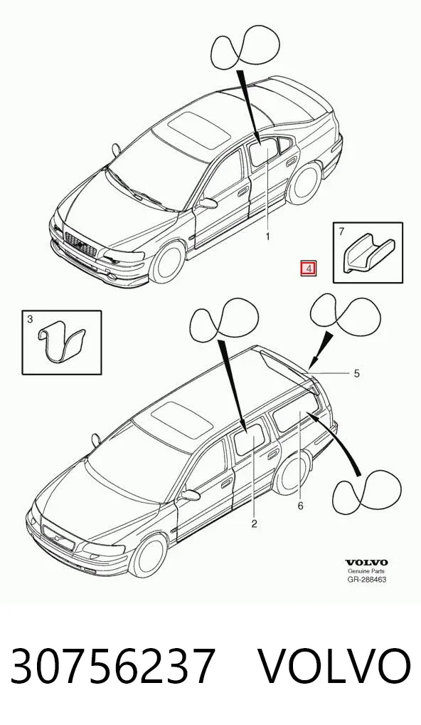 Солнцезащитный козырек 30756237 Volvo