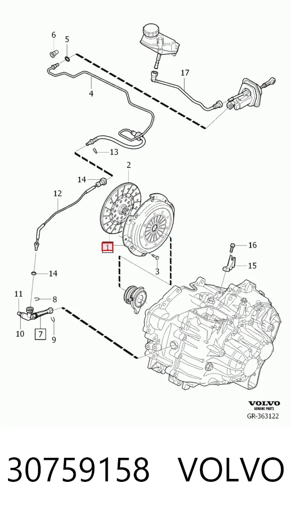 Сцепление 30759158 Volvo