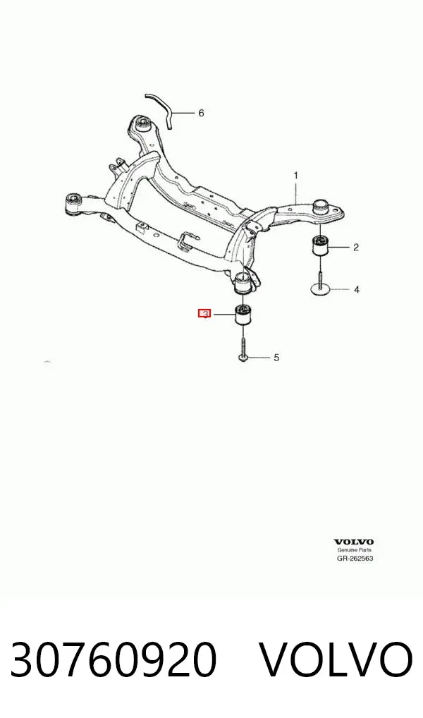 Сайлентблок задней балки 30760920 Volvo