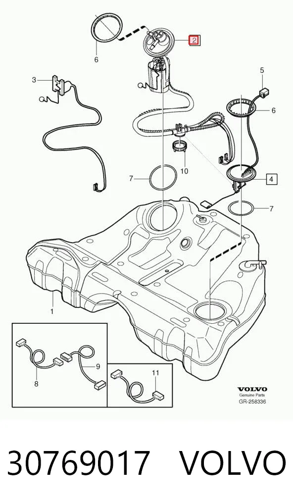 Насос топливный электрический 30769017 Volvo