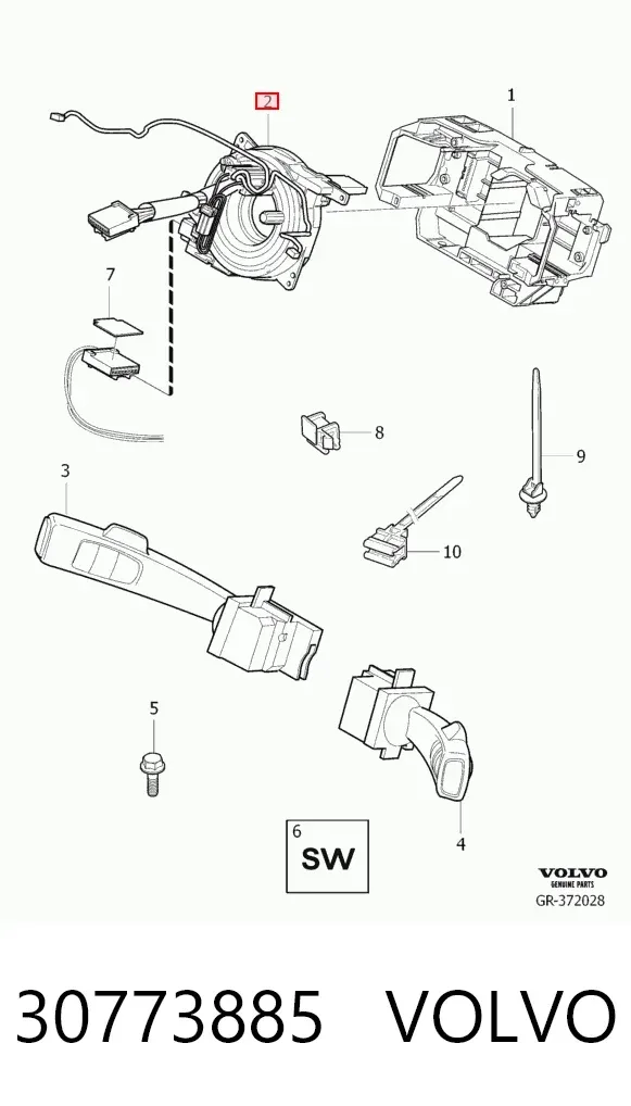 Шлейф руля 30773885 Volvo