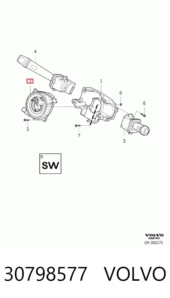 Шлейф руля 30798577 Volvo