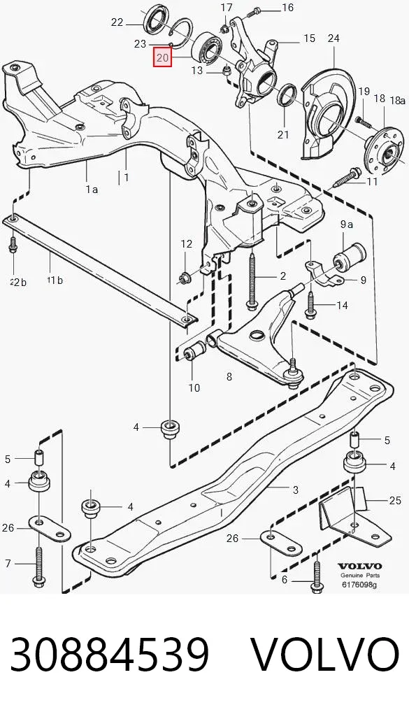 Подшипник ступицы 30884539 Volvo