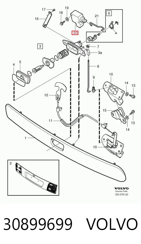 Мотор-привод открытия лючка бака 30899699 Volvo