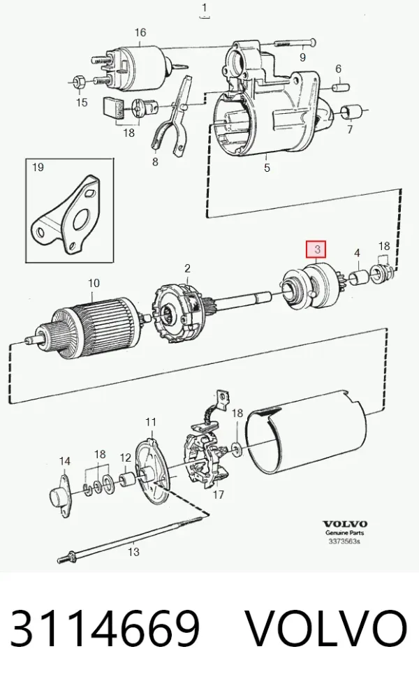 Стартер 3114669 Volvo