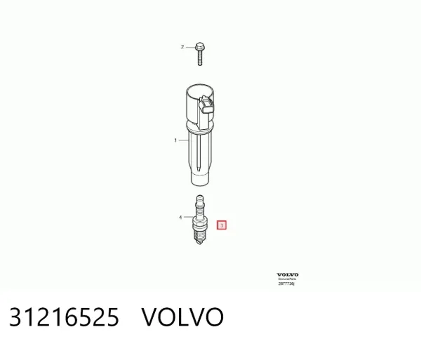 Свечи зажигания 31216525 Volvo