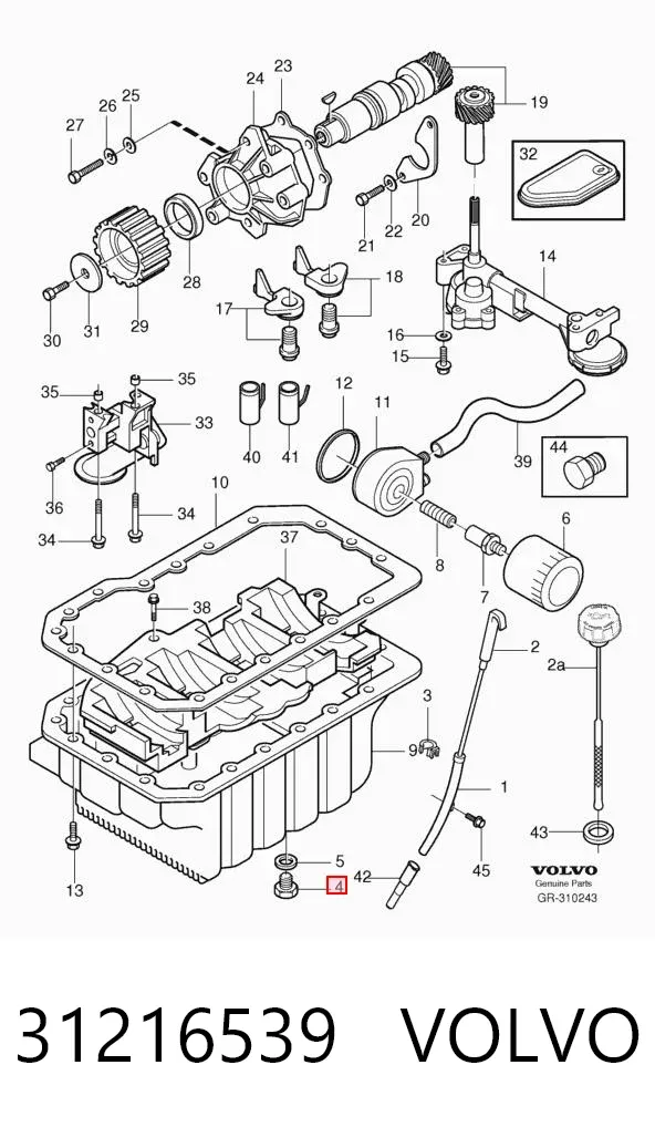 Пробка поддона двигателя 31216539 Volvo