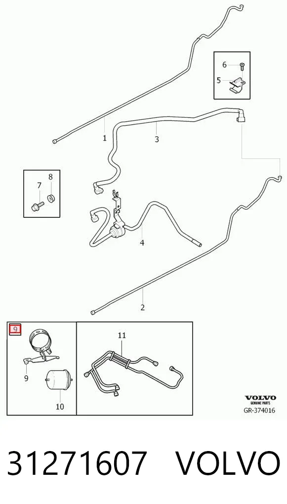 Топливный фильтр 31271607 Volvo