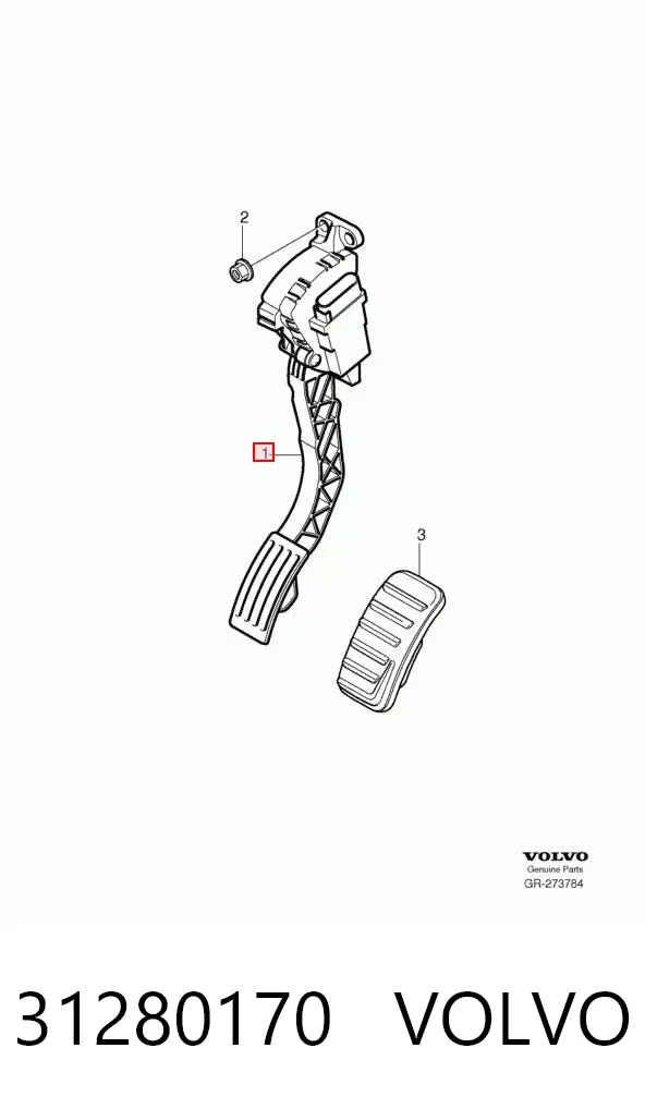 Педаль газа 31280170 Volvo