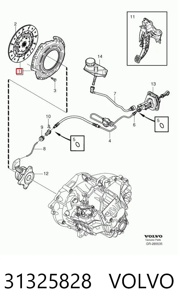Сцепление 31325828 Volvo