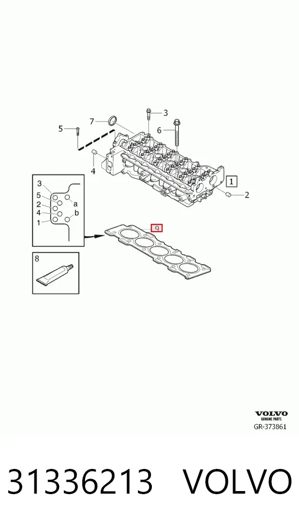 Прокладка ГБЦ 31336213 Volvo