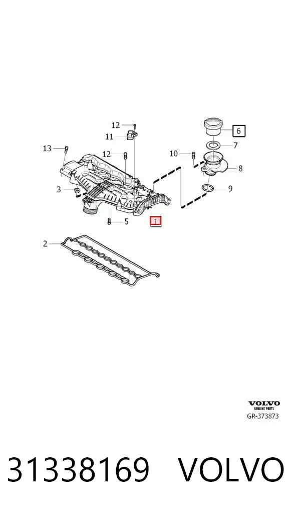 Впускной коллектор 31338169 Volvo