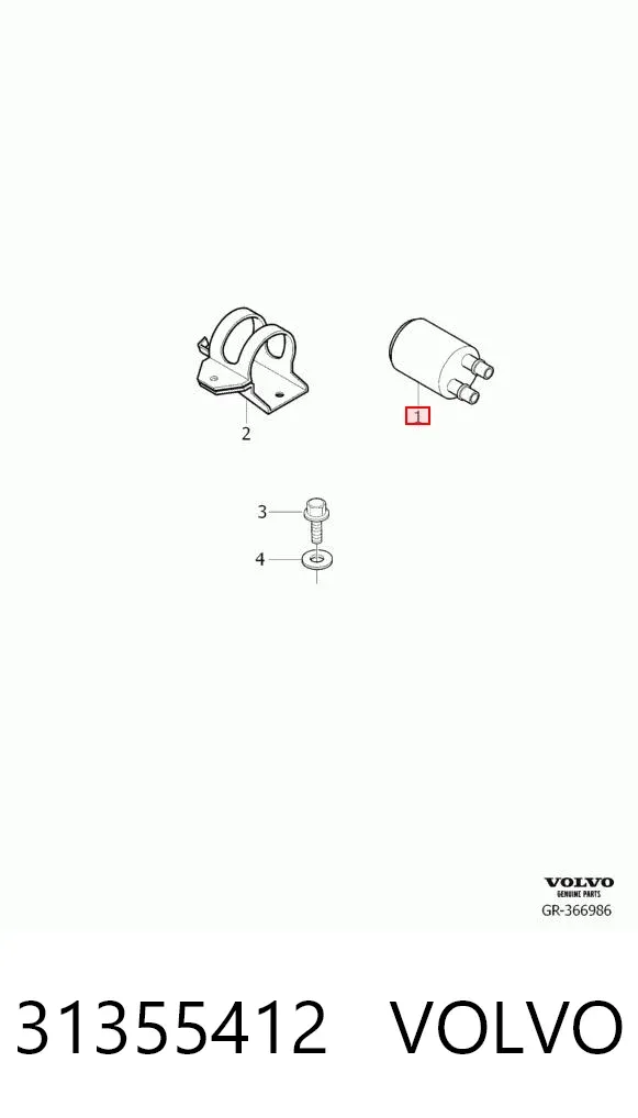 Топливный фильтр 31355412 Volvo
