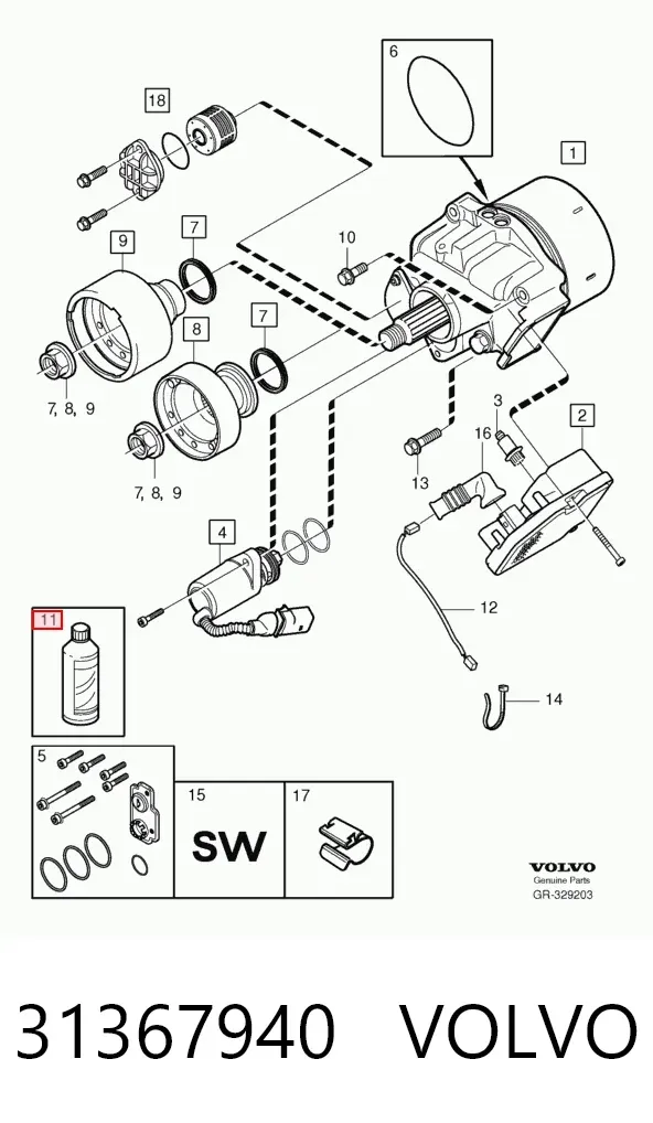 Трансмиссионное масло 31367940 Volvo