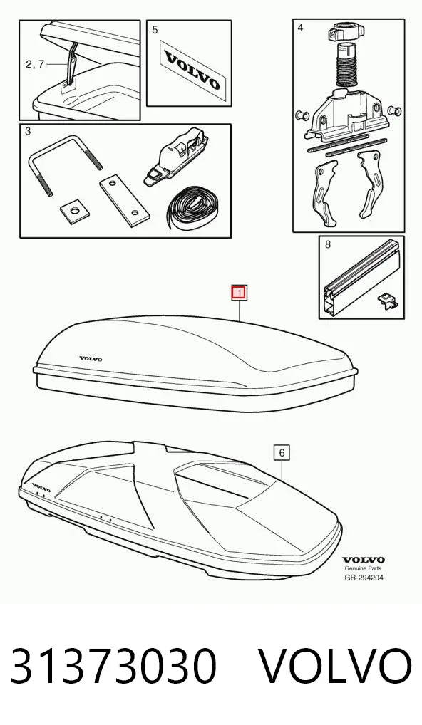 Багажник крыши 31373030 Volvo