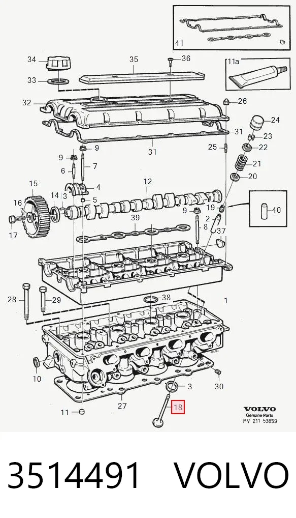 Выпускной клапан 3514491 Volvo