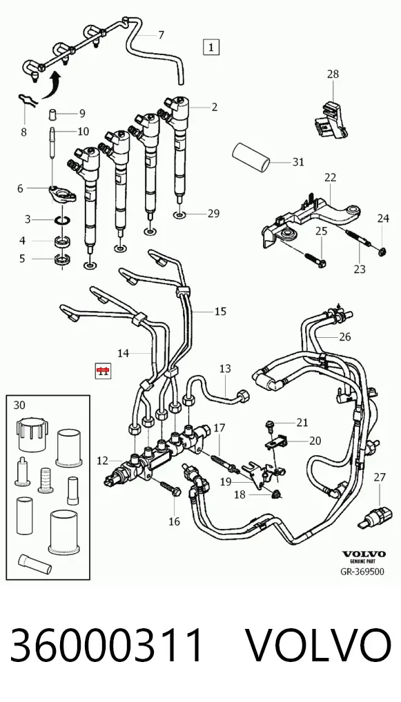 Топливные форсунки 36000311 Volvo