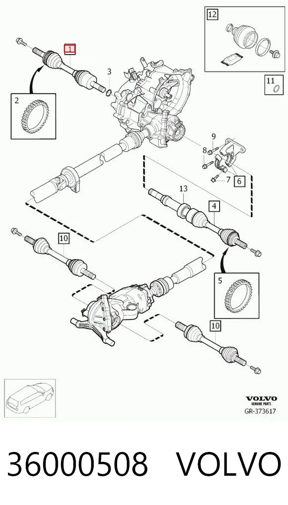 ШРУС наружный передний 36000508 Volvo