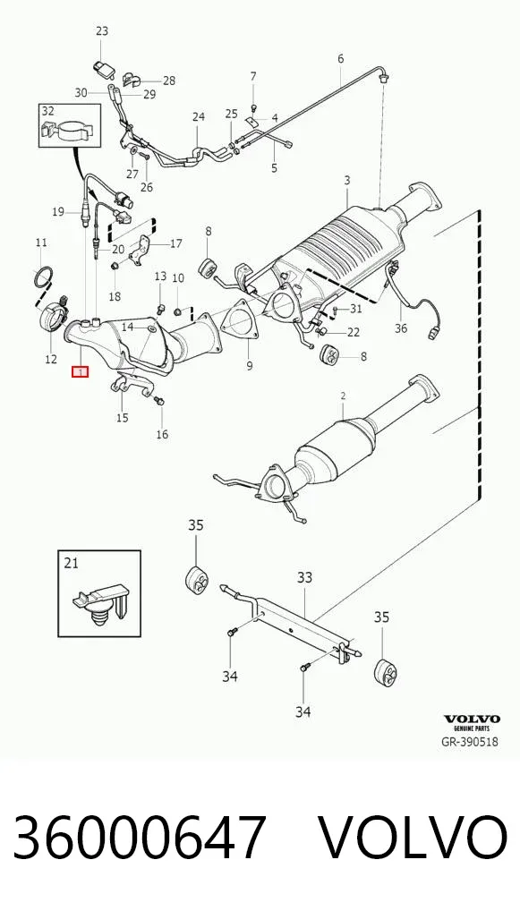 Катализатор 36000647 Volvo