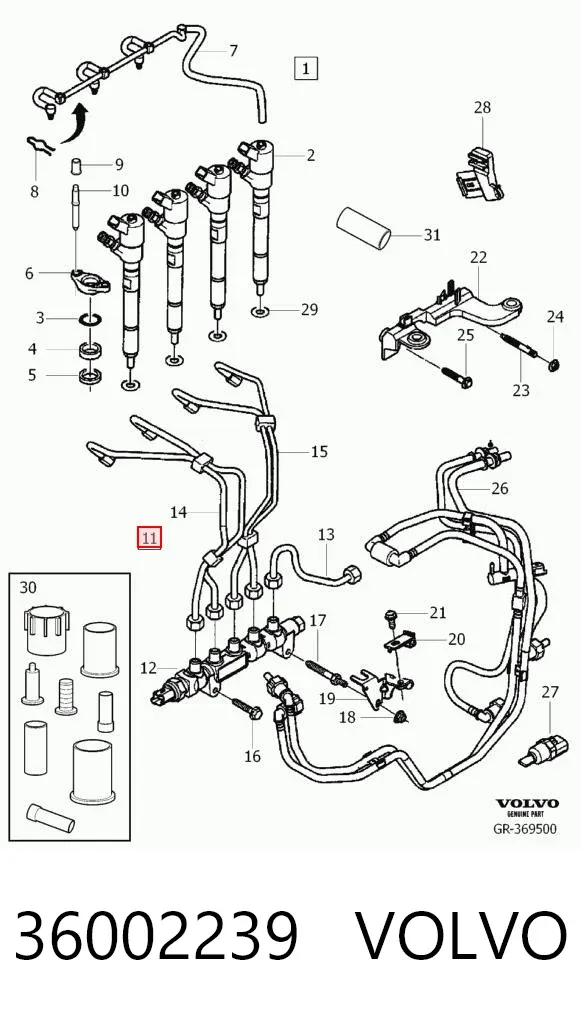 Топливные форсунки 36002239 Volvo