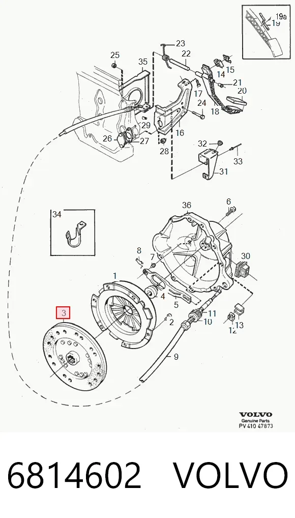 Диск сцепления 6814602 Volvo