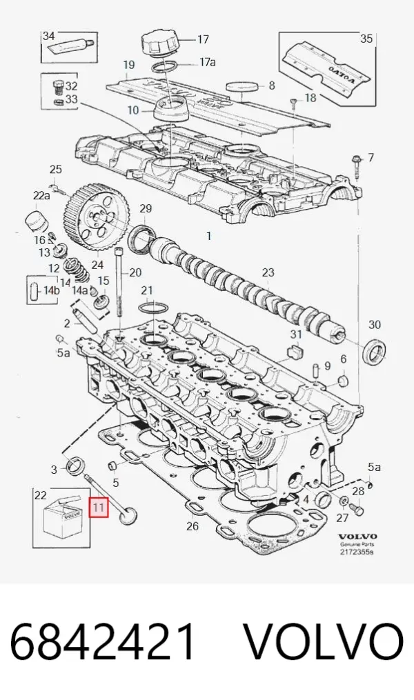 Впускной клапан 6842421 Volvo