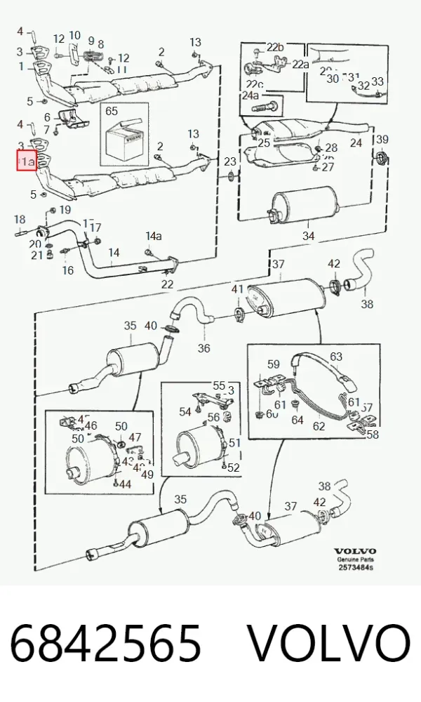 Приёмная труба 6842565 Volvo