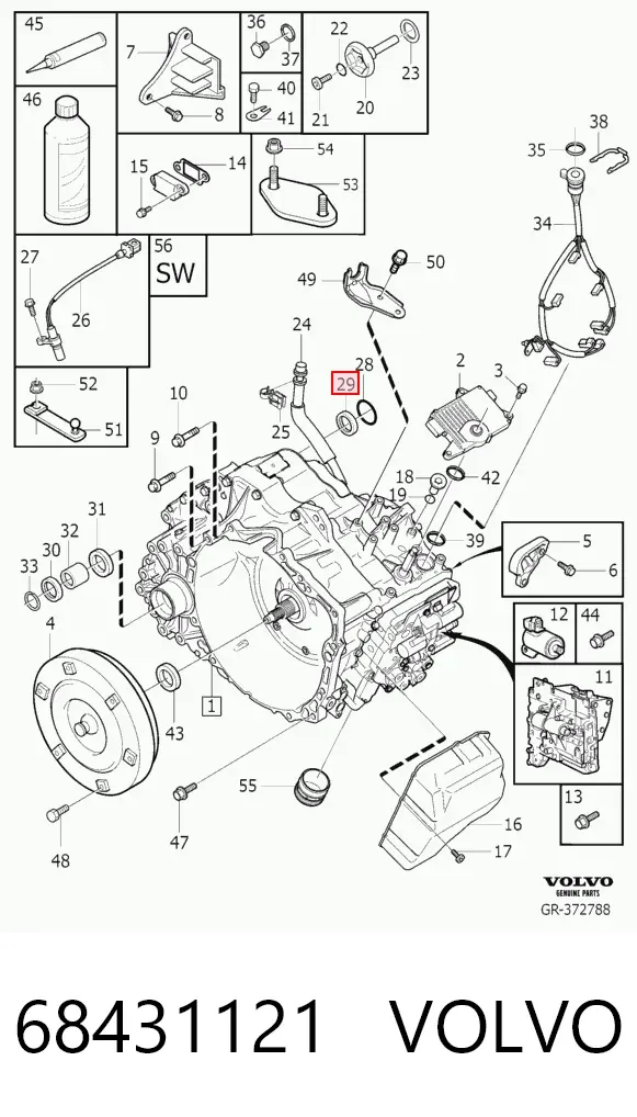 Сальник полуоси 68431121 Volvo