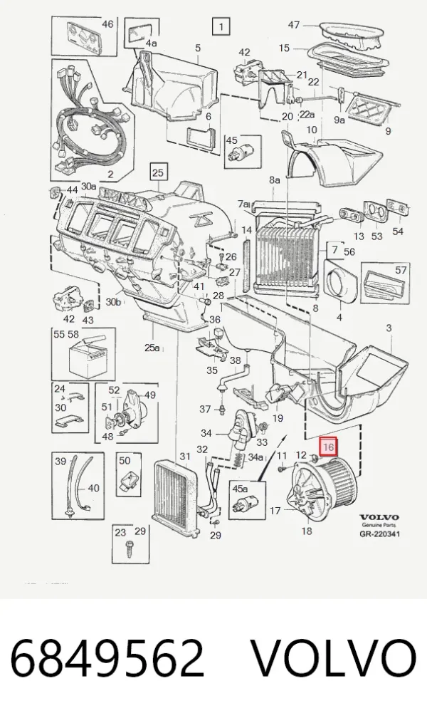 Вентилятор печки 6849562 Volvo