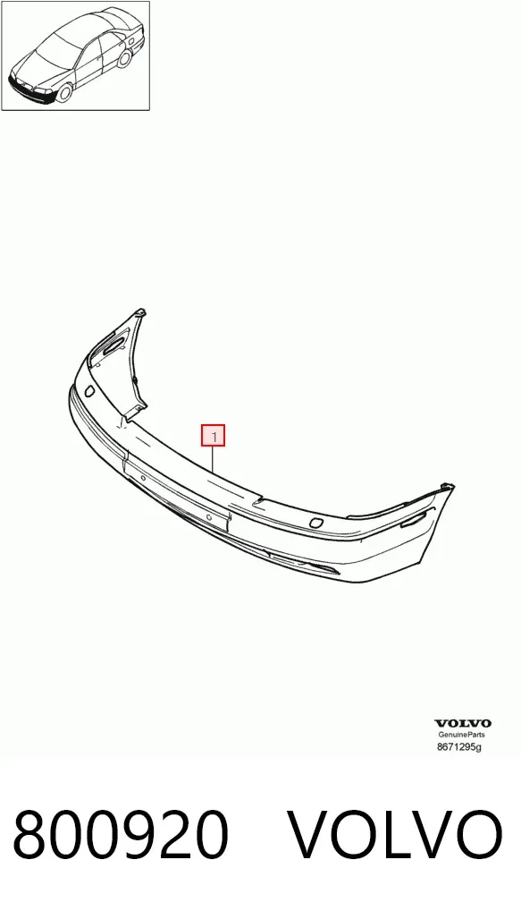Передний бампер 800920 Volvo
