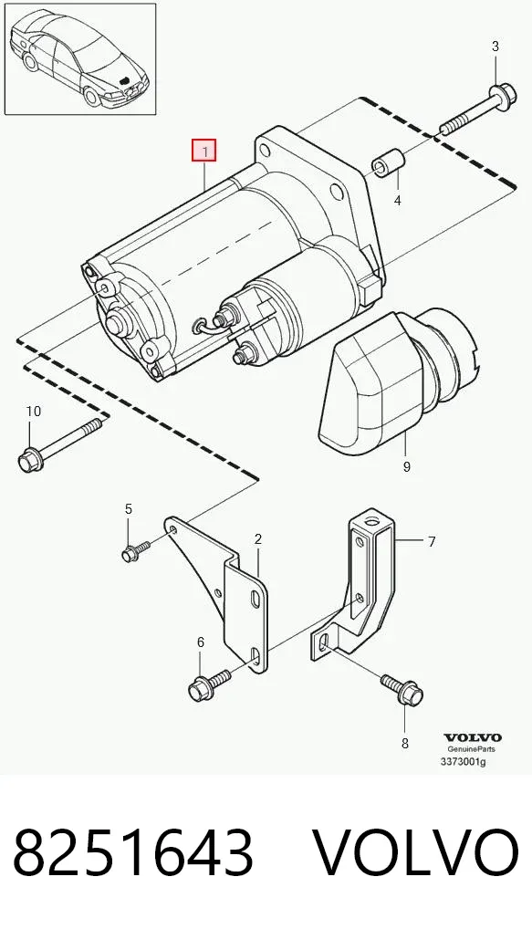 Стартер 8251643 Volvo