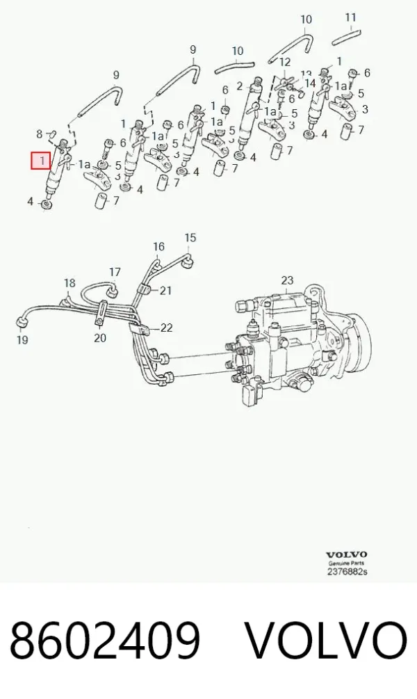 Топливные форсунки 8602409 Volvo