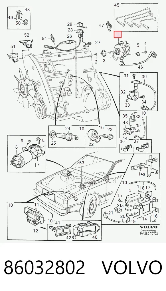 Трамблер 86032802 Volvo
