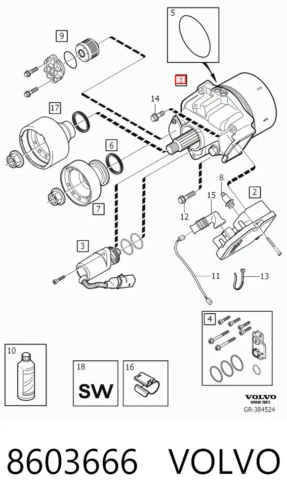 Муфта Haldex 8603666 Volvo