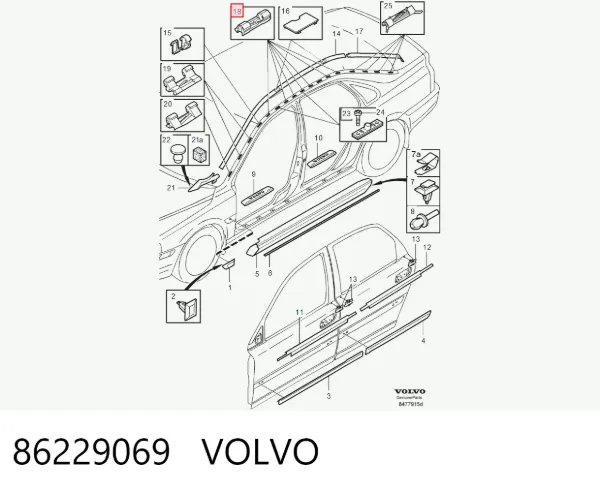 Лобовое стекло 86229069 Volvo