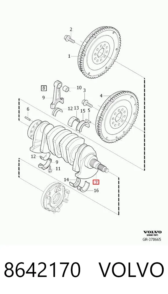 Коленвал 8642170 Volvo