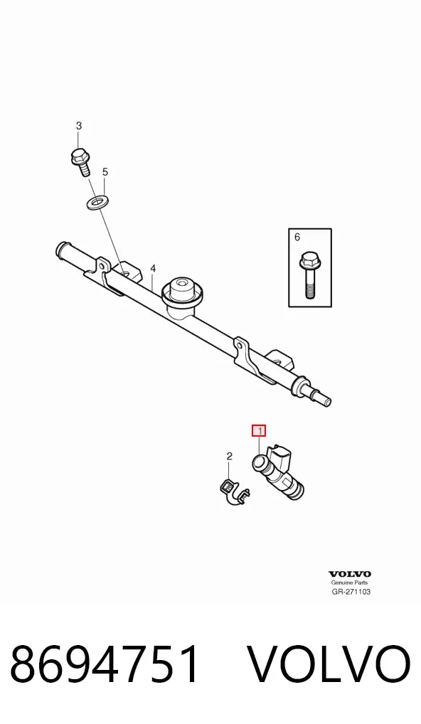 Топливные форсунки 8694751 Volvo