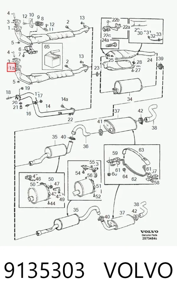 Приёмная труба 9135303 Volvo