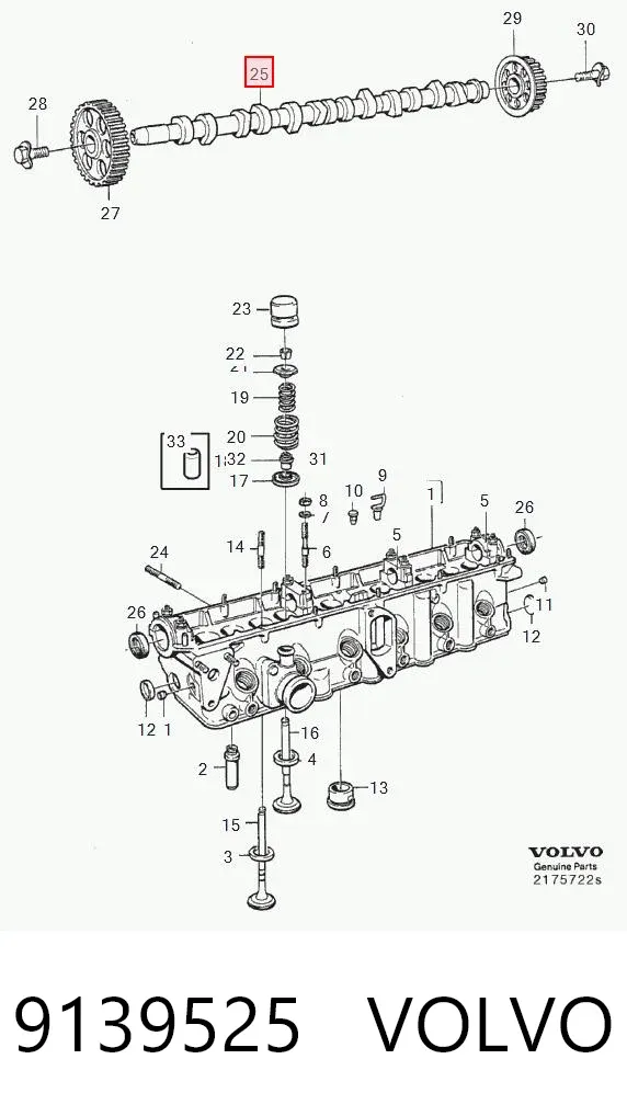 Распредвал 9139525 Volvo