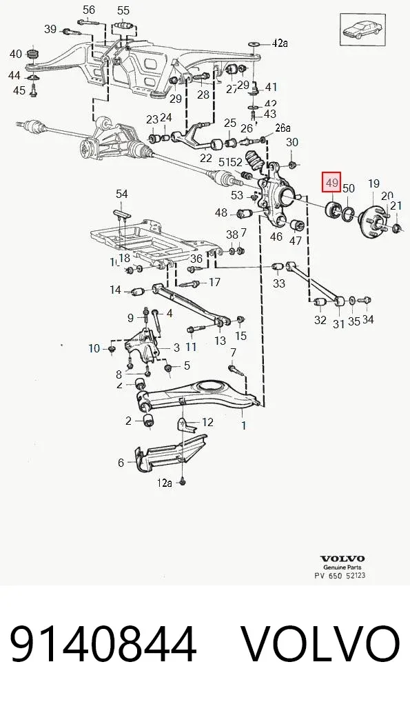Подшипник задней ступицы 9140844 Volvo
