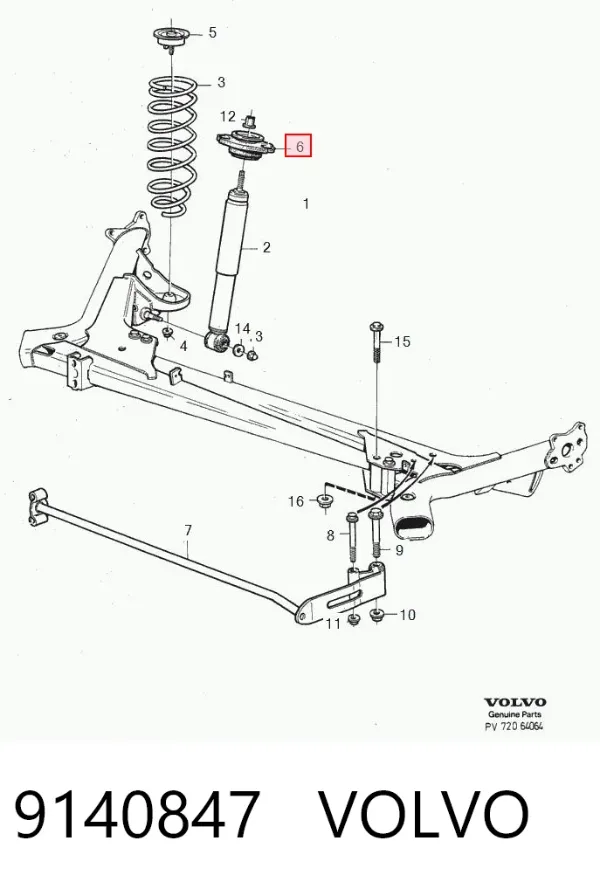 Опора амортизатора заднего 9140847 Volvo