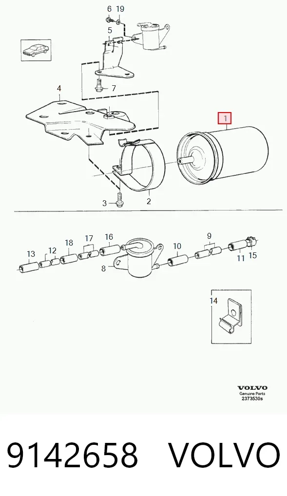 Топливный фильтр 9142658 Volvo