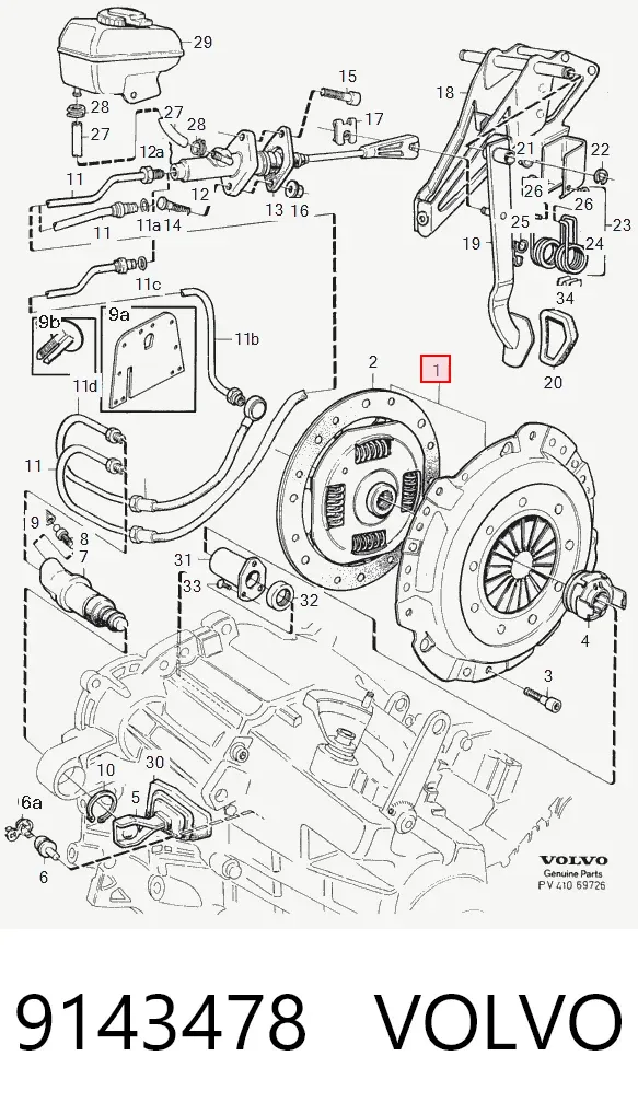 Сцепление 9143478 Volvo