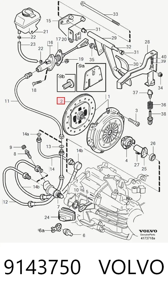 Диск сцепления 9143750 Volvo