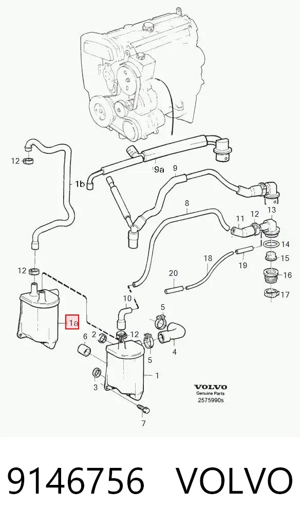 Маслоотделитель картерных газов 9146756 Volvo