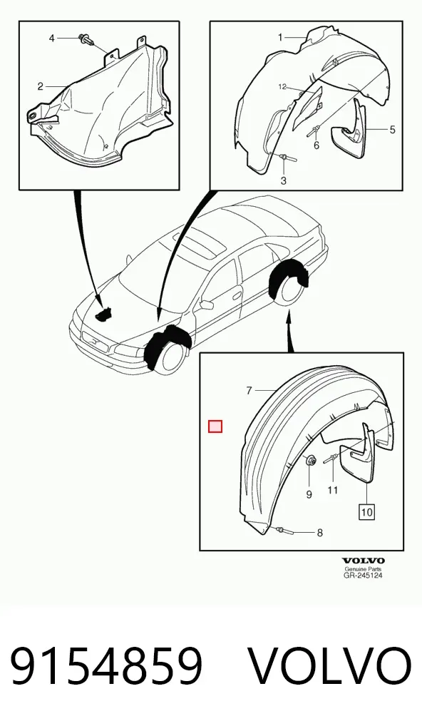 Правая фара 9154859 Volvo