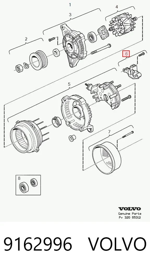 Реле генератора 9162996 Volvo