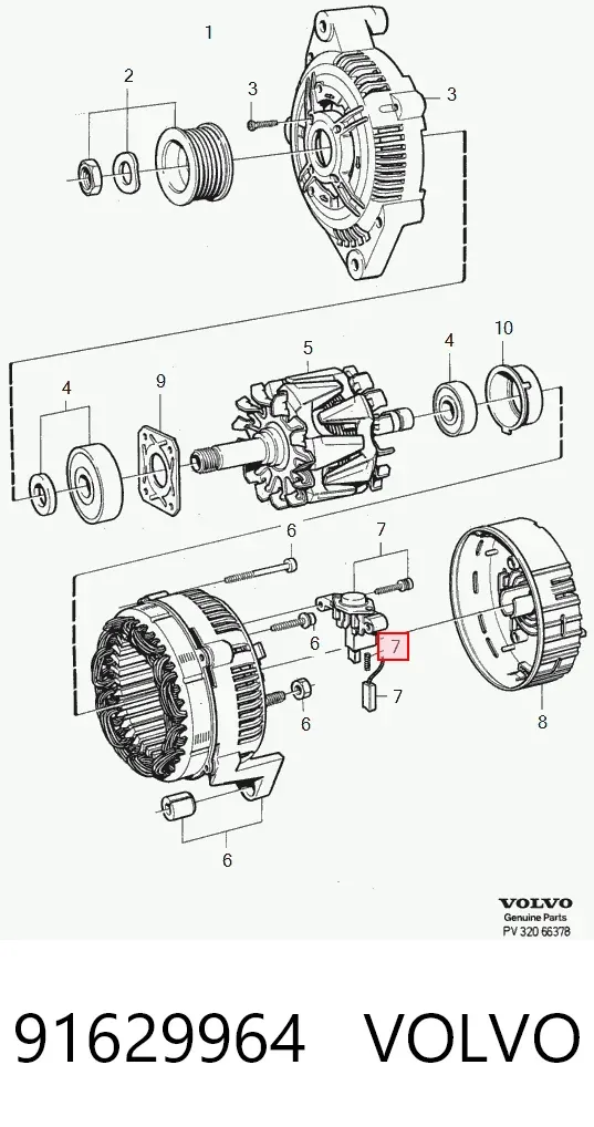 Реле генератора 91629964 Volvo