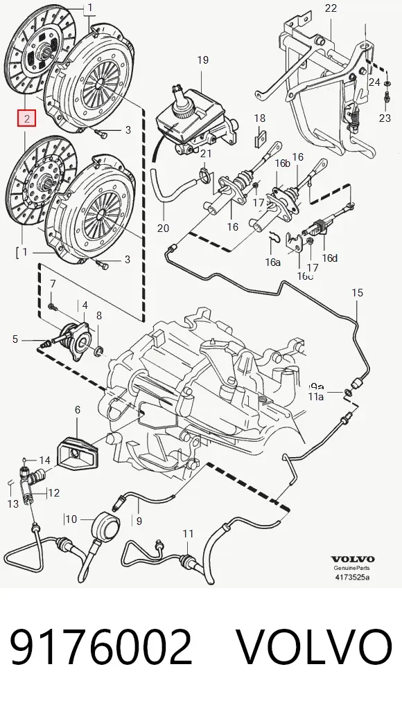 Диск сцепления 9176002 Volvo